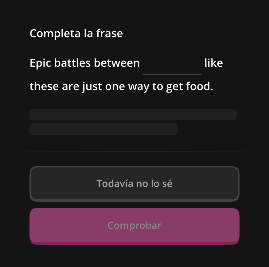 Completar la palabra en su frase original