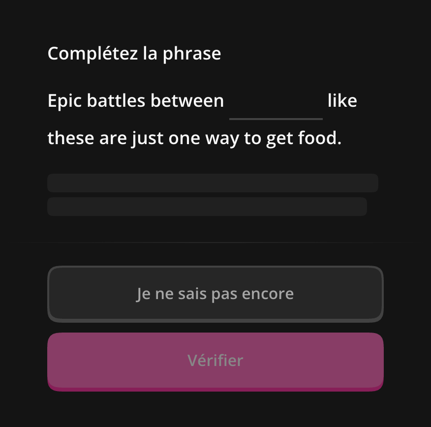 Compléter le mot dans sa phrase originale