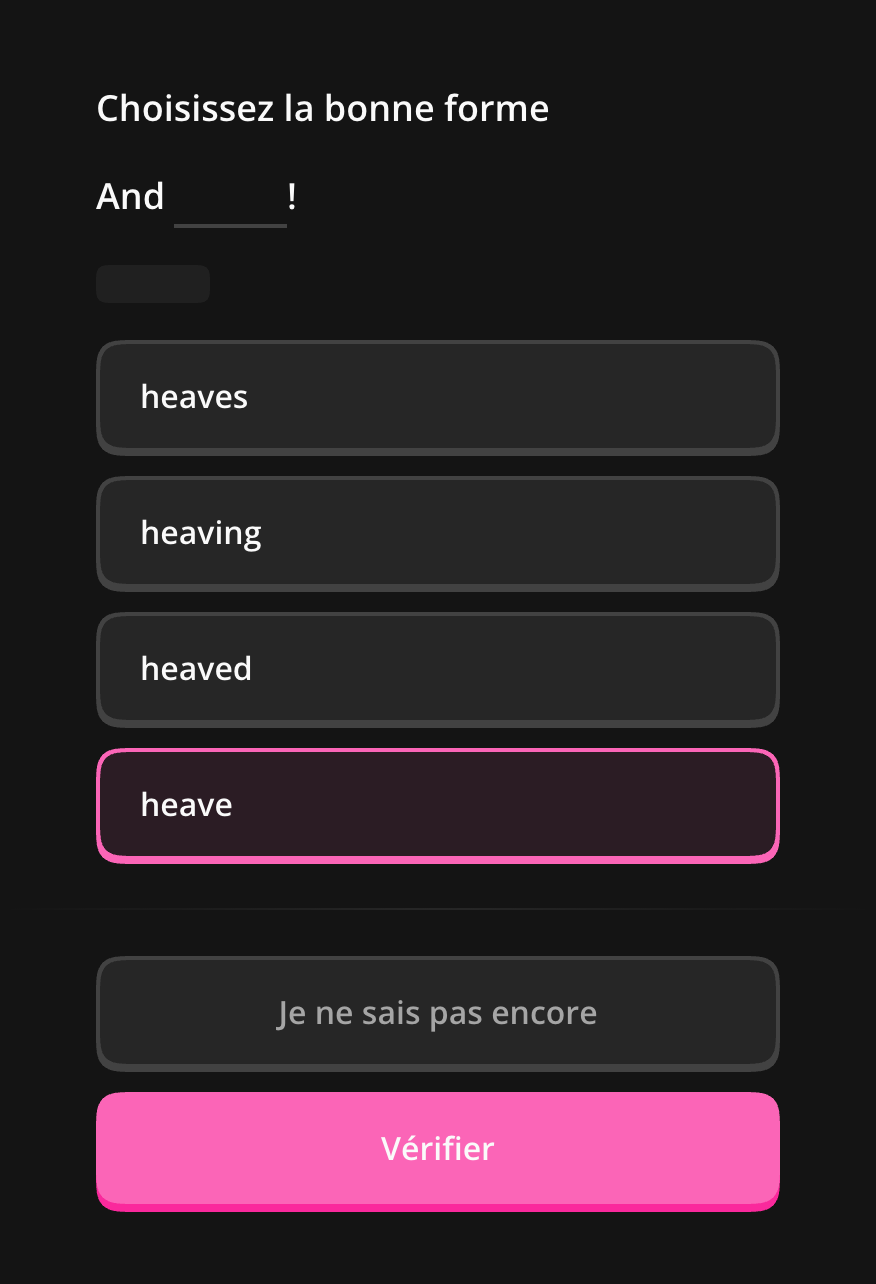 Choisir la forme adaptée
