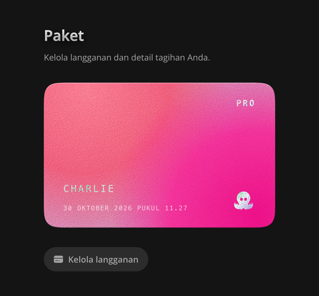 Paket, masa aktif, dan pengelolaan