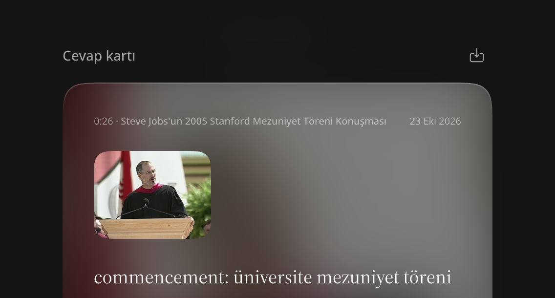 Not kartının önizlemesindeki Cevap kartını indir düğmesi