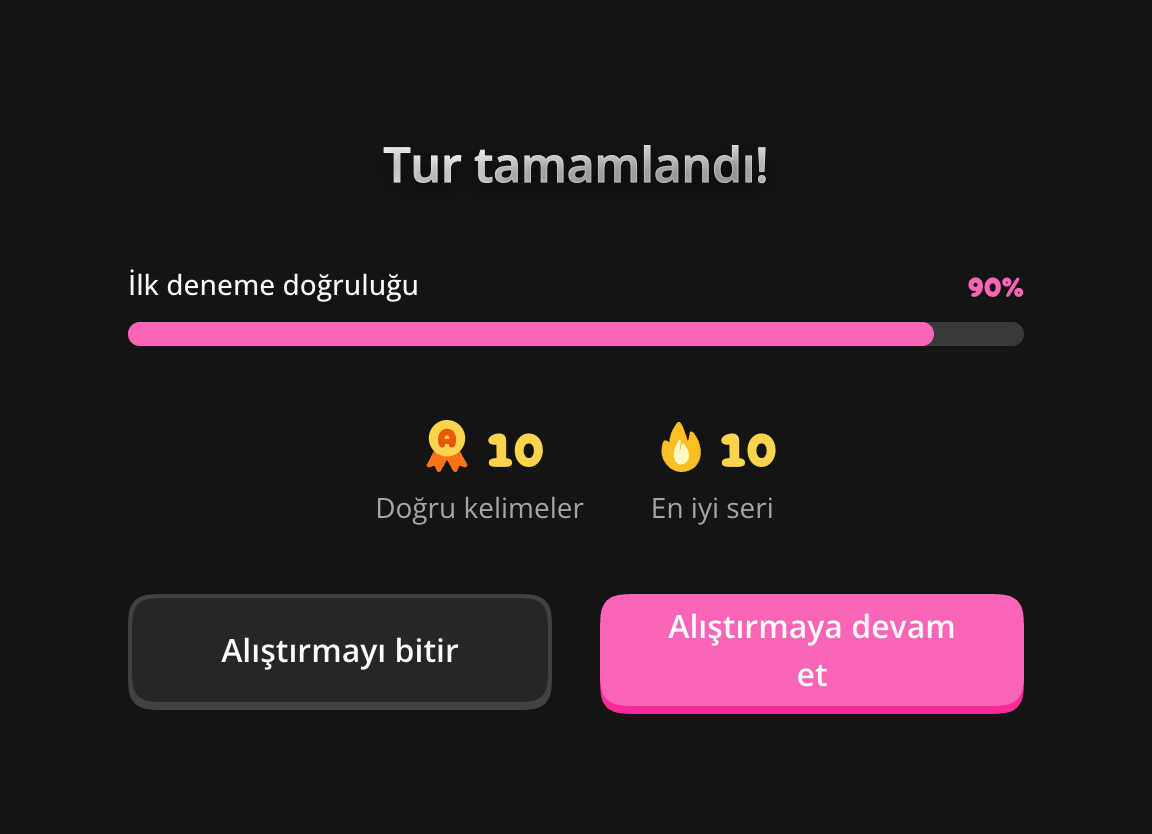 Tur sonuçları ve devam etme