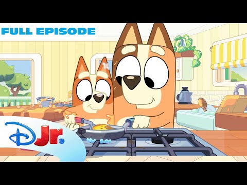 Bluey "Omelette" Full Episode! 💙 | Bingo helps Mum Cook! | @disneyjr